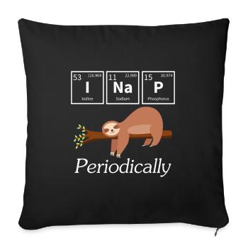 Sieste paresseux chimie scientifique drôle - Housse de coussin décorative 45 x 45 cm - noir - Devant