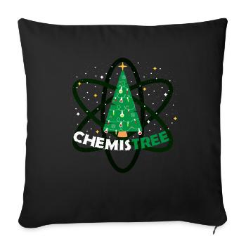 Chemistree chemistry Christmas tree - Sofa pillowcase 17,3'' x 17,3'' (45 x 45 cm) - black - Front