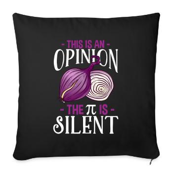 Number pi math teacher student onion mathematician - Sofa pillowcase 17,3'' x 17,3'' (45 x 45 cm) - black - Front