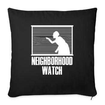 Cadeau de gardien de quartier - Housse de coussin décorative 45 x 45 cm - noir - Devant