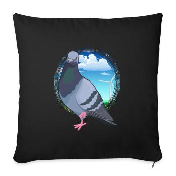 Pigeon fancier bird watcher love of nature environment - Sofa pillowcase 17,3'' x 17,3'' (45 x 45 cm) - black - Front