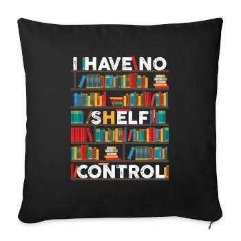 Reading book books reader gift - Sofa pillowcase 17,3'' x 17,3'' (45 x 45 cm) - black - Front