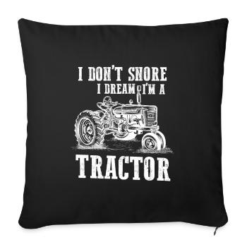 Drôle de conducteur de tracteur fermier ronflement fermier - Housse de coussin décorative 45 x 45 cm - noir - Devant