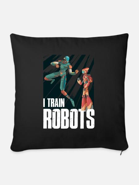 Roboter Robot Robotik Robotics Geschenk - Sofakissenbezug 45 x 45 cm - Schwarz