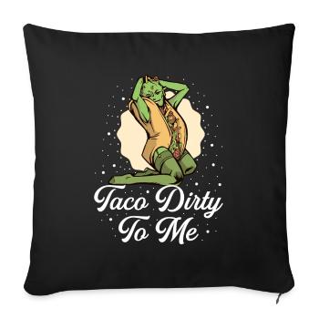 Tacos mexican food burritos nachos - Sofa pillowcase 17,3'' x 17,3'' (45 x 45 cm) - black - Front