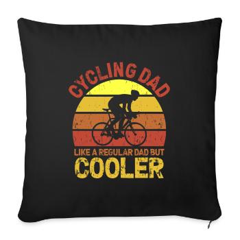 Cycling father bicycle rider dad cyclist - Sofa pillowcase 17,3'' x 17,3'' (45 x 45 cm) - black - Front