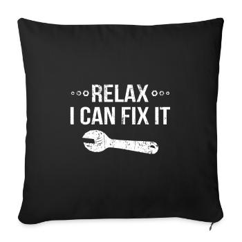 Funny carpenter tools handyman - Sofa pillowcase 17,3'' x 17,3'' (45 x 45 cm) - black - Front