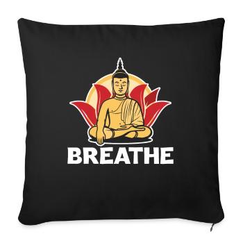 Spiritual Buddha Meditation Namaste Buddhism - Sofa pillowcase 17,3'' x 17,3'' (45 x 45 cm) - black - Front