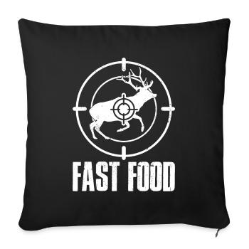 Chasseur Chasse Chasse Cadeau Drôle - Housse de coussin décorative 45 x 45 cm - noir - Devant