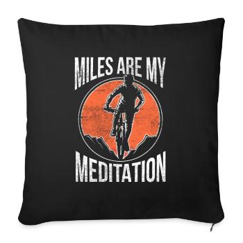 Funny cyclist saying bike mountain bike - Sofa pillowcase 17,3'' x 17,3'' (45 x 45 cm) - black - Front