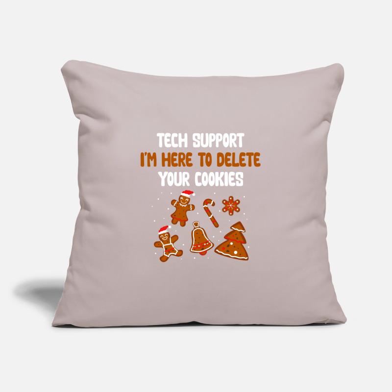Support technique Noël biscuits IT Housse de coussin décorative 45 x 45 cm