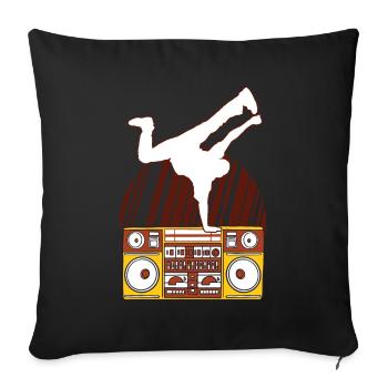 Breakdancer Move - Sofa pillowcase 17,3'' x 17,3'' (45 x 45 cm) - black - Front
