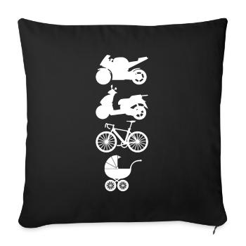 Evolution Des Mannes - Vom Mann zum Vater Geschenk - Sofakissenbezug 45 x 45 cm - Schwarz - Vorne
