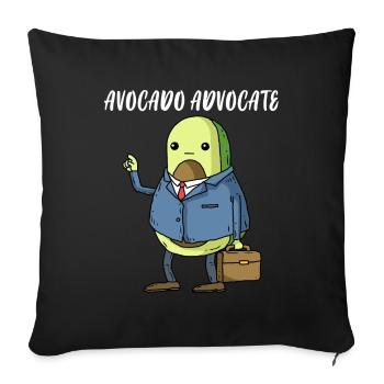 Avocat avocat juriste avocat avocat cadeau - Housse de coussin décorative 45 x 45 cm - noir - Devant
