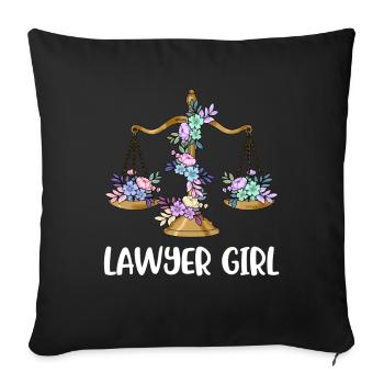 Cadeau avocat avocat avocat - Housse de coussin décorative 45 x 45 cm - noir - Devant