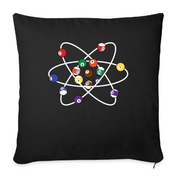 Billiard Pool Snooker Funny Gift - Sofa pillowcase 17,3'' x 17,3'' (45 x 45 cm) - black - Front