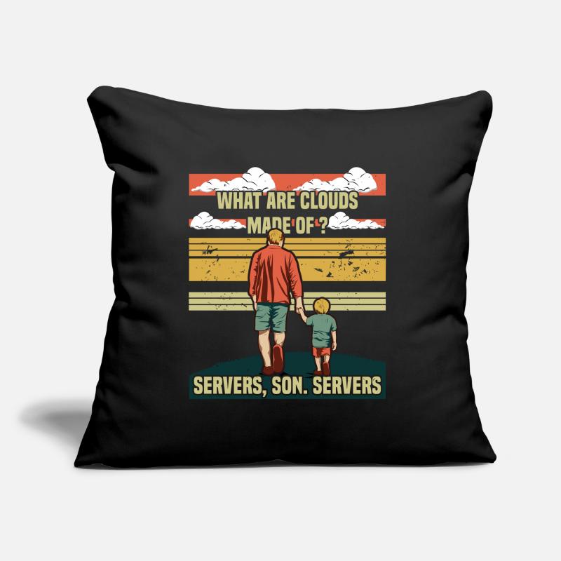 Programmer Papa - Clouds Server Son Sofa pillowcase 17,3'' x 17,3'' (45 x 45 cm)