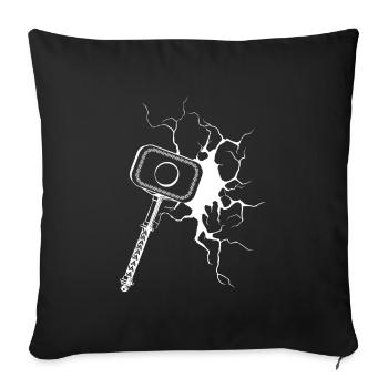 Wikinger - Sofakissenbezug 45 x 45 cm - Schwarz - Vorne