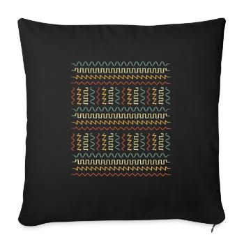 Analog Waveform Modular Synthesizer musicisation - Housse de coussin décorative 45 x 45 cm - noir - Devant