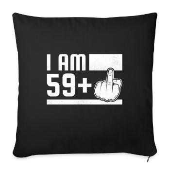 60th Birthday Gift 1961 60 Years - Sofa pillowcase 17,3'' x 17,3'' (45 x 45 cm) - black - Front