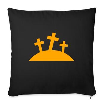 Jésus, Jésus, Jésus chrétien chrétien chrétien chrétien - Housse de coussin décorative 45 x 45 cm - noir - Devant