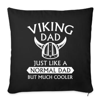 Papa viking - Housse de coussin décorative 45 x 45 cm - noir - Devant