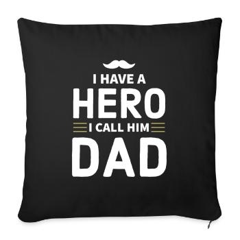 Father's Day, Father's Day, Father's Day, Father's - Sofa pillowcase 17,3'' x 17,3'' (45 x 45 cm) - black - Front