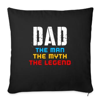Father's Day, Father's Day, Father's Day, Father's - Sofa pillowcase 17,3'' x 17,3'' (45 x 45 cm) - black - Front