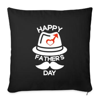 Father's Day, Father's Day, Father's Day, Father's - Sofa pillowcase 17,3'' x 17,3'' (45 x 45 cm) - black - Front