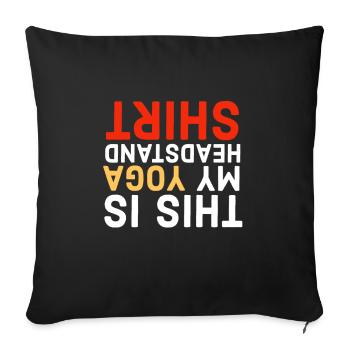 Yoga, Yoga, Yoga, Yoga, Yoga, Yoga, Yoga, Yoga - Sofa pillowcase 17,3'' x 17,3'' (45 x 45 cm) - black - Front