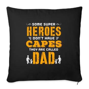Father's Day, Father's Day, Father's Day, Father's - Sofa pillowcase 17,3'' x 17,3'' (45 x 45 cm) - black - Front
