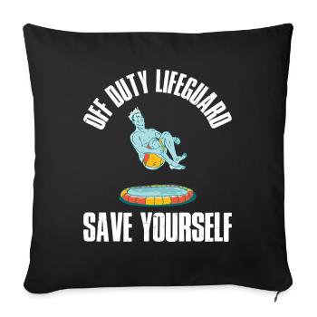 Off Duty Lifeguard Rettungsschwimmer Geschenk - Sofakissenbezug 45 x 45 cm - Schwarz - Vorne