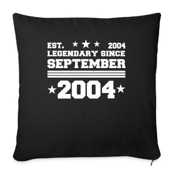 17th Birthday Gift September 2004 - Sofa pillowcase 17,3'' x 17,3'' (45 x 45 cm) - black - Front