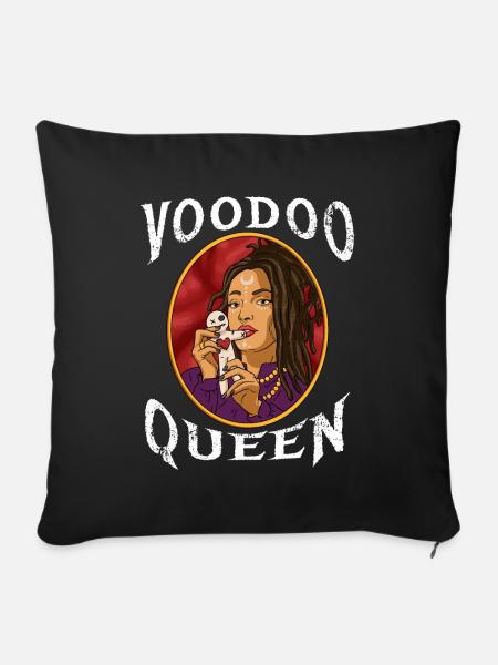 Voodoo Queen Voodoo Geschenk - Sofakissenbezug 45 x 45 cm - Schwarz