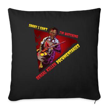 Killer Documentaires Série Policière Cadeau - Housse de coussin décorative 45 x 45 cm - noir - Devant
