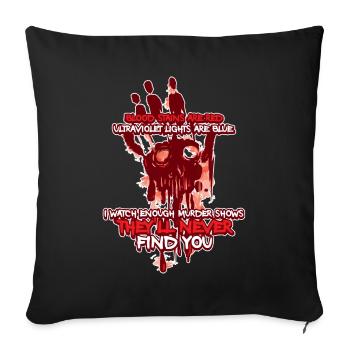 Les taches de sang sont un cadeau de la série Red Crime - Housse de coussin décorative 45 x 45 cm - noir - Devant