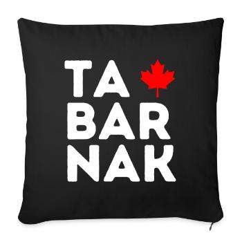 Tabarnak Je Me Barre Au Canada Feuille D'érable - Housse de coussin décorative 45 x 45 cm - noir - Devant