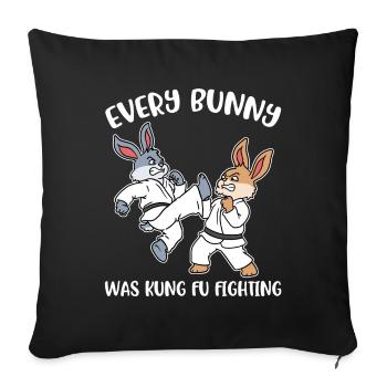 Every Was Kung Fu Fighting Karate Gift - Sofa pillowcase 17,3'' x 17,3'' (45 x 45 cm) - black - Front