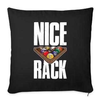 Nice Rack Pool Billiard Gift - Sofa pillowcase 17,3'' x 17,3'' (45 x 45 cm) - black - Front