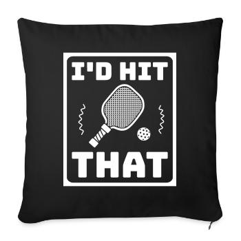 Id Hit Ce Pickleball Pickleball Cadeau - Housse de coussin décorative 45 x 45 cm - noir - Devant