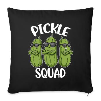 Pickle Squad Concombre Cadeau - Housse de coussin décorative 45 x 45 cm - noir - Devant