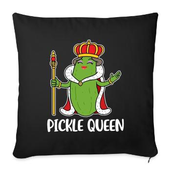 Pickle Queen Concombre Cadeau - Housse de coussin décorative 45 x 45 cm - noir - Devant