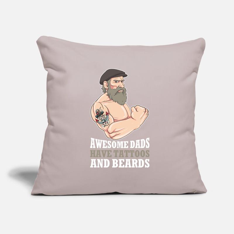 Awesome Dads Have Tattoos And Beards Bart Geschenk Sofakissenbezug 45 x 45 cm