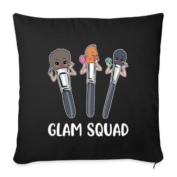 Glam Squad Makeup Artist Gift - Sofa pillowcase 17,3'' x 17,3'' (45 x 45 cm) - black - Front