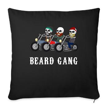 Beard Gang Beard Gift - Sofa pillowcase 17,3'' x 17,3'' (45 x 45 cm) - black - Front