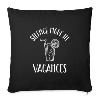 silence mode in vacancy. - Sofa pillowcase 17,3'' x 17,3'' (45 x 45 cm) - black - Front