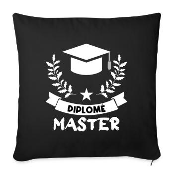 Diplôme Master. - Housse de coussin décorative 45 x 45 cm - noir - Devant