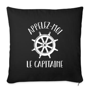 Appelez-moi le capitaine - Housse de coussin décorative 45 x 45 cm - noir - Devant