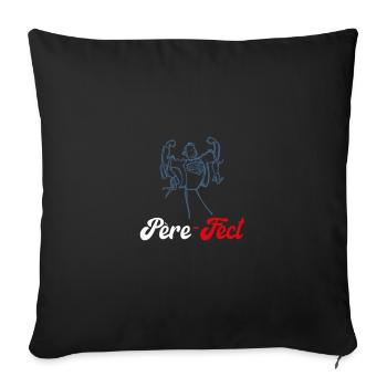 Pére Fect - Housse de coussin décorative 45 x 45 cm - noir - Devant