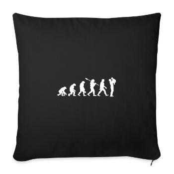 évolution, père, - Housse de coussin décorative 45 x 45 cm - noir - Devant
